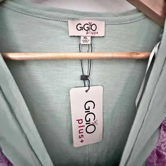 GOGIO + PLUS | NWT Boutique Blouse Crochet Boho Detail Ruffle Dolman | Size XL - Picture 7 of 10